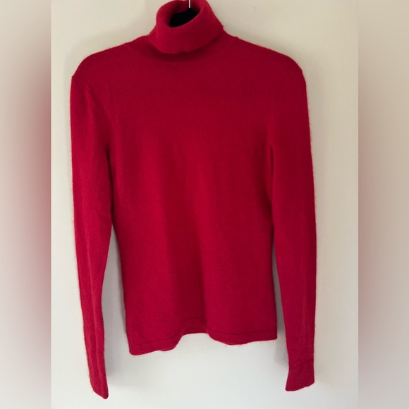 Cashmere Turtleneck Sweater Womens Small Red Long Sleeve - Picture 1 of 6
